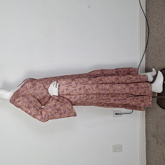 Natural Life Boho Floral Cottagecore Prairie Feminine Bell Sleeve Maxi Dress *M - Picture 5 of 13